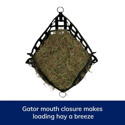 SmartEquine Slow Feed Hay Bag for Horses, 4 Flakes, 37" x 30", Black