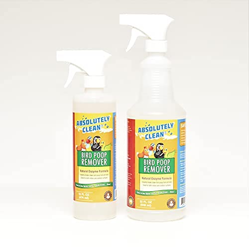 Absolutely Clean Amazing Bird Poop Remover - Just Spray/Wipe - Safely & Easily Removes Bird Messes - Use Indoor/Outdoor - Made in The USA - size: 32 Fl Oz (Pack of 1)