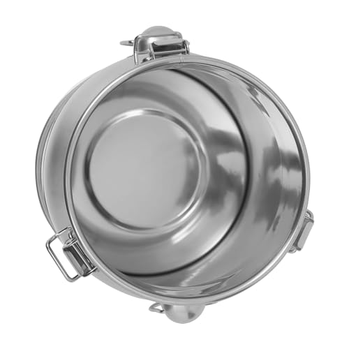 5L Stainless Steel Milk Can, Heavy Duty Food Storage & Transport Container for Dairy, Wine, Grains, Ideal for Home, Farm & Commercial Use, Without the Faucet - size: 5