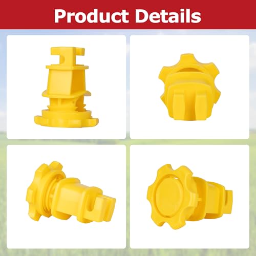 50 Pcs Yellow Rod Post Insulator, Electric Fence Insulators Screw Tight Round Fence Post Insulator, Electric Fence Wire Holding Insulator - size: 50