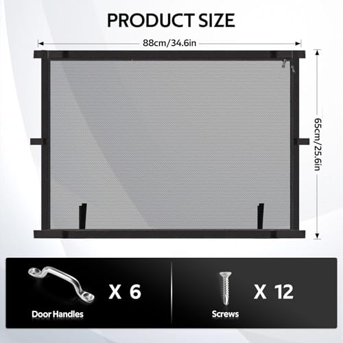 Horse Trailer Window Screen with Zipper, 35 Inch Length x 26 Inch Height