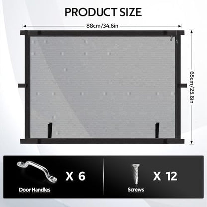 Horse Trailer Window Screen with Zipper, 35 Inch Length x 26 Inch Height