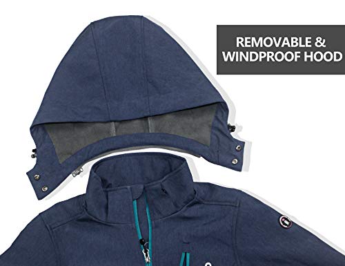 Little Donkey Andy Women’s Softshell Jackets Ski Snowboarding Jackets - color: Blue Heather, size: Large