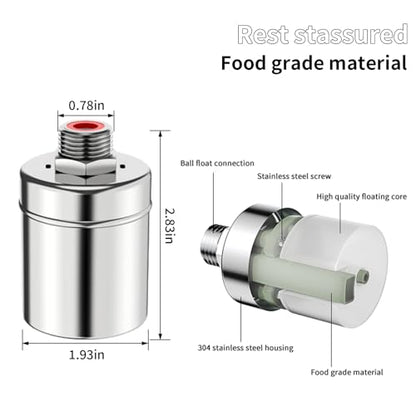 1/2 inch Stainless Steel Automatic Water Level ， Float Valve - style: Inlet water