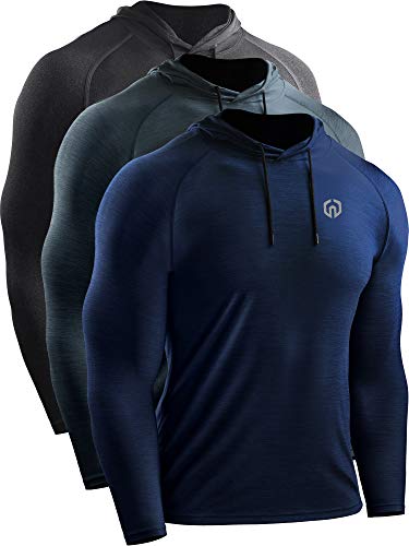 NELEUS Men's Soft T-Shirt - color: 5071 Dark Grey/Navy/Slate Grey,3 Pack, size: Medium