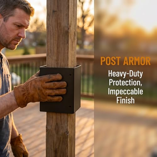 Adjustable Post Protector, Stainless Steel Post Sleeve Range 3.3"-6", Protects Wooden Fences and Mailboxes from Rain and Mower Damage (1 Set) - size: 1 Set