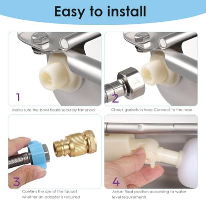 Automatic Chicken Waterer, Stainless Steel Poultry Water Dispenser
