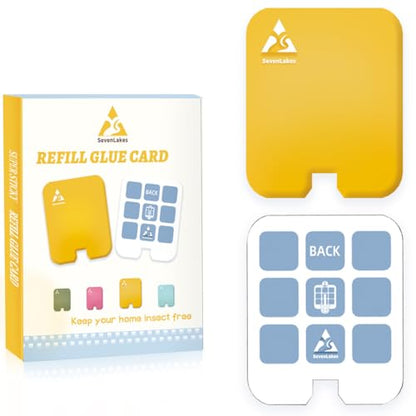 36 Pcs Sticky Refill Glue Cards, Compatible with Safer Home SH502, Dynatrap DT3005W-DS3, DT23005-06, Targets Moth, Fly, Mosquito, Gnat and More, Safe and Super Sticky (Macaron Yellow) - color: Macaron Yellow