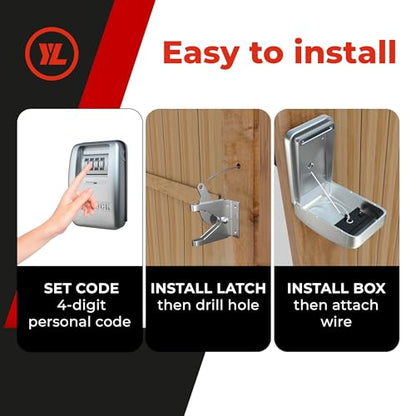 Keyless Gate Lock – Secure Fence Lock and Latch – Strong Durable System XLS – Heavy Duty – 1-Pack - style: XLS - Heavy Duty