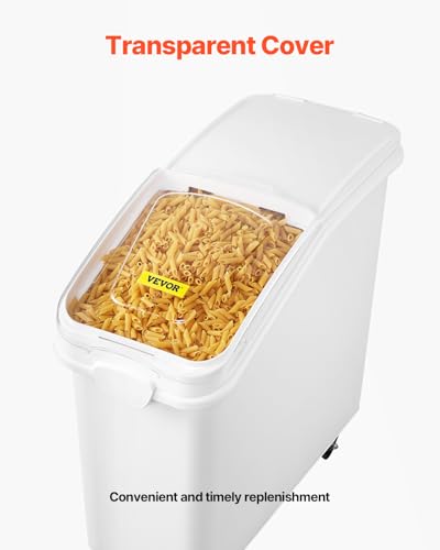 VEVOR Ingredient Bin with Scoop 21 Gallon, 400 Cup Rice Storage Container - size: 21 Gallon