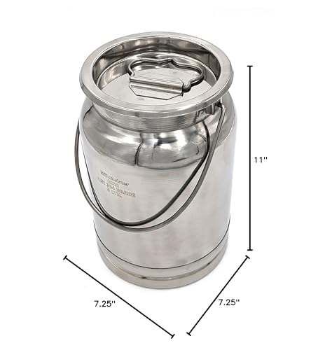 The Dairy Shoppe Stainless Steel Milk Can Totes (5 liter)