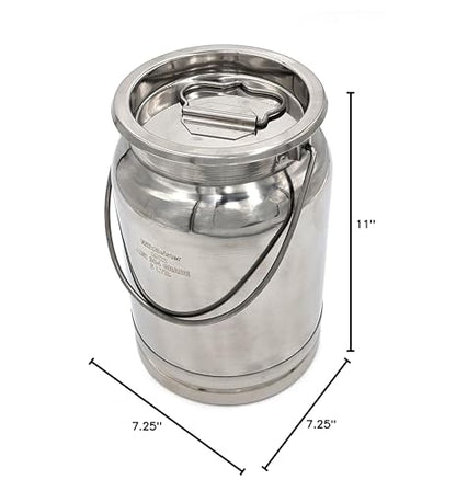 The Dairy Shoppe Stainless Steel Milk Can Totes (5 liter)