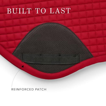 Equestrian Stockholm Close Contact Horse Saddle Pad for Jumping - color: Red