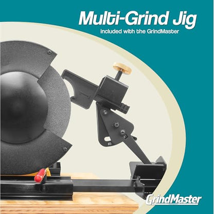 GrindMaster Lathe Tool Sharpening Jig with Quad Setup 6" - size: for 6 inch Grinders