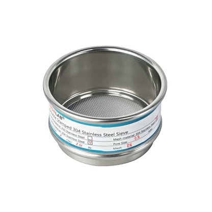 Full 304 Stainless Steel Mesh Sieve Screen, LVDALAB 24 Mesh(0.8mm) Aperture, 2.4inch(6CM) Dia Standard Sample Analysis Test Sieves Sifters Strainer for Industrial Laboratory Homes - size: 24 Mesh(0.8mm)/Ф2.4in(6CM)