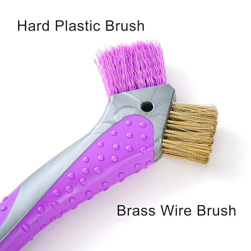 Horse Hoof Pick with Dual Brush,TPR Non-Slip Grip, Farrier Tool Hoof Pick for Horse Hoof Cleaning and Grooming - size: 2 pcs