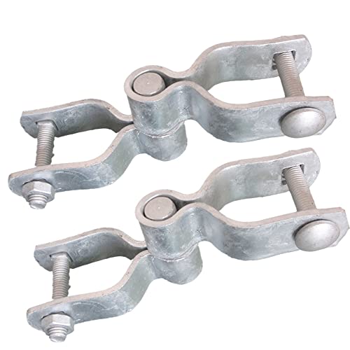 1-3/8" Chain Link Fence Post Hinge - Galvanized Steel Zinc Plated Pipe Hinge for Gate and Fence Frame
