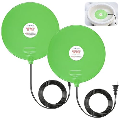60W Bird Bath Heater, Submersible De-Icer for Outdoor Winter Use, 2 Pack