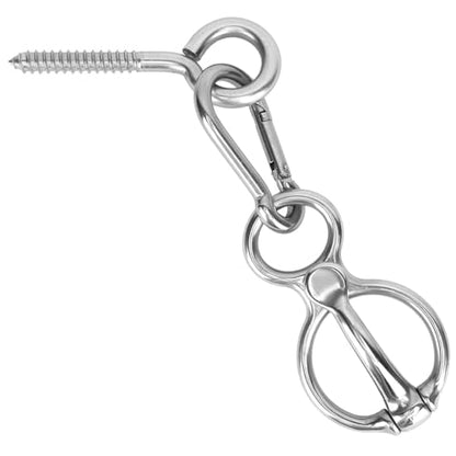 Dayimado Horse Tie Ring, Stainless Steel Tie Ring for Horses, Durable and Safe Horse Tack Supplies for Indoor and Outdoor Reducing Horse Injured When Pull Back