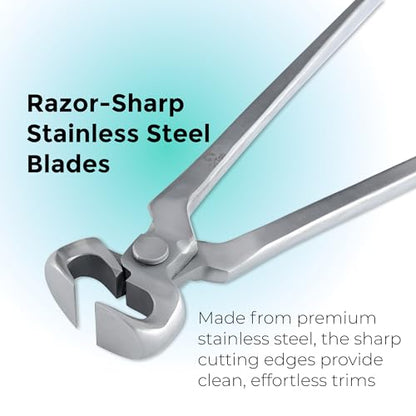 12" Hoof Nipper, Carbon Steel & Chrome Vanadium Farrier Tool for Horses – Durable, Sharp & Rust-Resistant - size: 12"Hoof Nipper