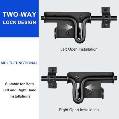 Slide Bolt Gate Latch, Heavy Duty Slide Latches - size: 1 Pack