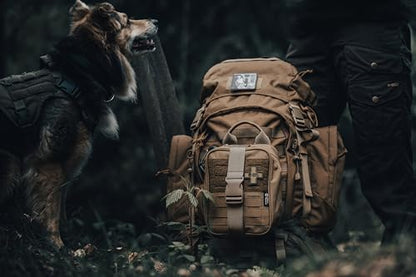 RHINO RESCUE IFAK Trauma Kit Pro with CAT Tourniquet (Coyote Brown) | TCCC Compliant, Combat-Proven, Tactical Molle Pouch, Professional First Aid Kit, Military Medical Kit, HSA/FSA Approved - color: Coyote Brown, size: MOLLE Vertical Pack