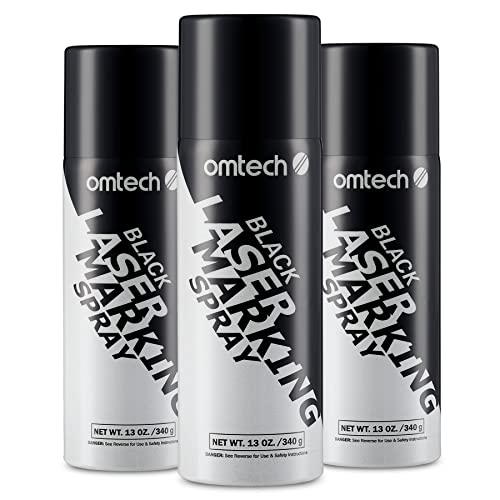 OMTech Laser Marking Spray, 3pcs 13oz, Black Marking for CO2 Laser on Metal - color: 13 OZ -- Black, size: 3 Pcs
