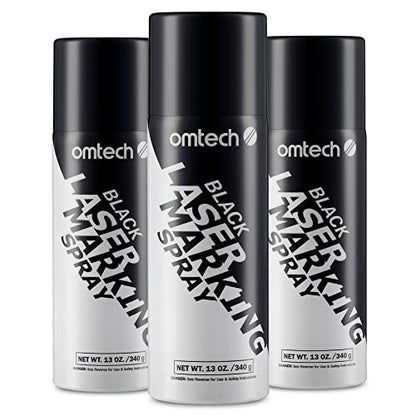 OMTech Laser Marking Spray, 3pcs 13oz, Black Marking for CO2 Laser on Metal - color: 13 OZ -- Black, size: 3 Pcs