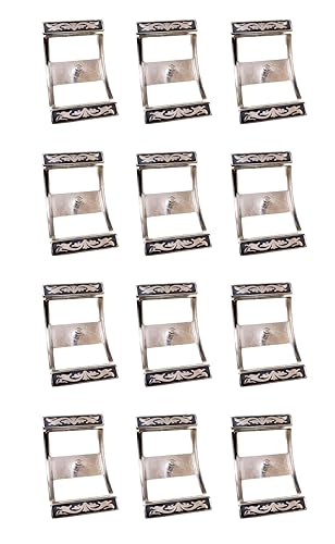 CHALLENGER Lot of 12 Conway Buckles 1" Nickel Horse Saddle Headstall Reins Tack 403RT03-12