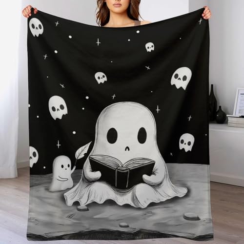 Cute Ghost Fleece Throw Blanket for Couch Adults Teens 40" X 50" - color: Ghost, size: 40x50 inch