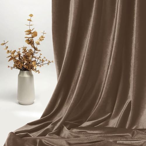 KKJIAF 5 Yard Brown Stretch Velvet Fabric 60" Wide for DIY Crafts - color: Brown, size: 5 Yard