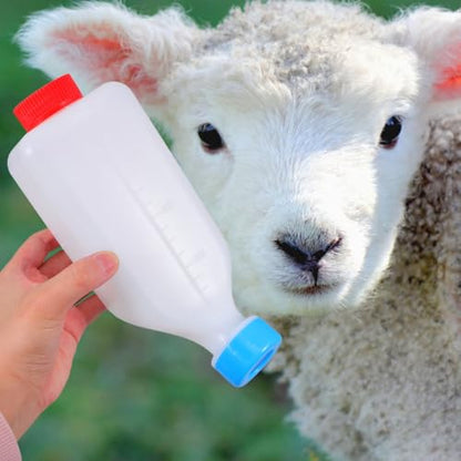 Toddmomy Calf Feeding Bottle Lamb Milk Feeder Nursing Bottle for Goat Sheep and Small Animals Farm Animal Milk Feeder 9.05 X 4.92 X 3.14 in 1 Pack