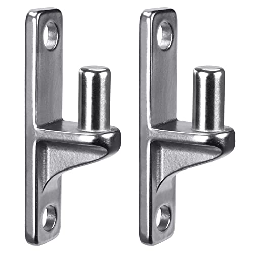 Insaga 304 Stainless Steel Gate Hinges 2 Pcs, Heavy Duty Wall Mount Hinges with 5/8" Pin, One-Piece Casting Farm & Chain Link Fence Gate Hardware - color: Silver-SS-2Pcs-Pin