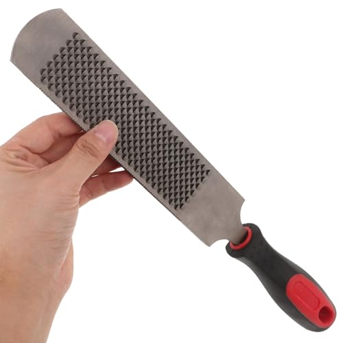 Hoof Rasp File Carbon Steel Farrier Rasp with Coarse and Fine Sides Non Slip Handle Hoof Maintenance Tool for Horse Goat Cow Donkey Trimming