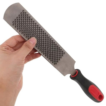 Hoof Rasp File Carbon Steel Farrier Rasp with Coarse and Fine Sides Non Slip Handle Hoof Maintenance Tool for Horse Goat Cow Donkey Trimming
