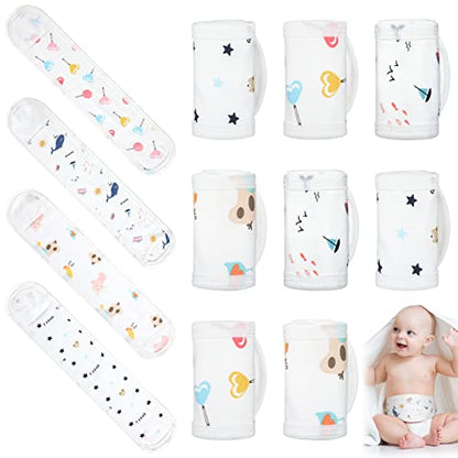Seematn 8 Pcs Baby Belly Band, Umbilical Cord Cover for Newborn 0-12 Months