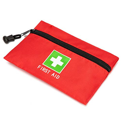 Red Emergency Bag First Aid Small Empty Travel Rescue Pouch First Responder Storage Medicine Pocket Bags for Car Home Office Kitchen (8.3x5.5 12pcs green print) - style: 8.3x5.5inch 12pcs Green Print
