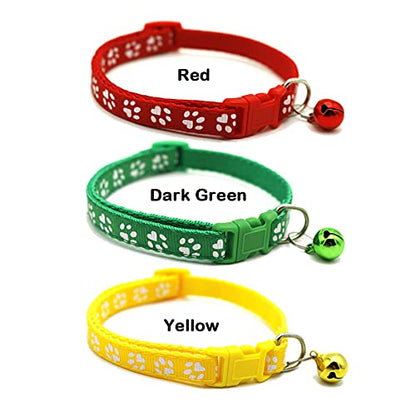 Love Dream Puppy ID Collars for Litter-12pcs Soft Nylon Whelping Collar Set - color: Paws, size: Small(7.9 Inch -12.6 Inch )