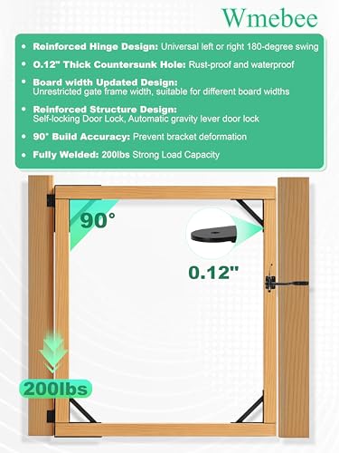 2 Pack Anti Sag Gate Kit, Fence Gate Kit Gate Hardware,Heavy Duty - size: 2 Door Set