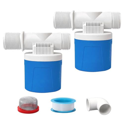 2 Pack 1" Water Float Valve For Water Tank Water Trough Pool Livestock - size: 1" Side Inlet (2 Pack)