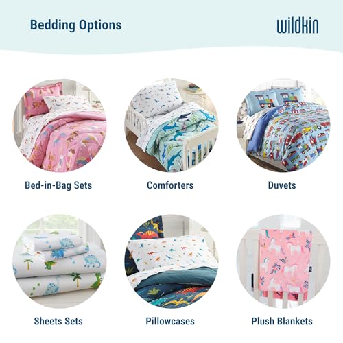 Wildkin Twin Sheet Set – Soft Microfiber, Fitted & Top Sheet, Pillowcase - Horses - color: Horses