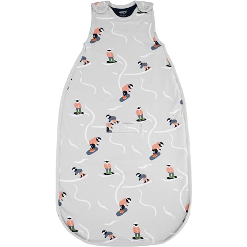 Woolino Toddler Sleeping Sack, 4 Season, Merino Wool and Organic Cotton, Baby Sleep Bag, 2-4 Years, Snowboarder - color: Snowboarder