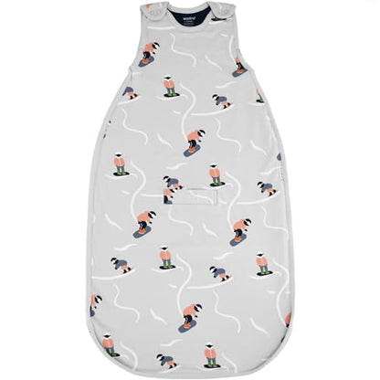 Woolino Toddler Sleeping Sack, 4 Season, Merino Wool and Organic Cotton, Baby Sleep Bag, 2-4 Years, Snowboarder - color: Snowboarder