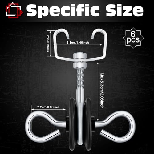 Gisafai 6 Pcs Electric Fence Gate Handles T Post Gate Handle Anchors