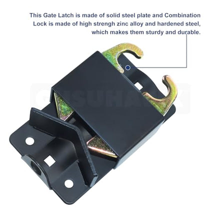 2 Pack Mini Farm Gate Latch for Gates with 1-1/4" to 1-1/2" Tubes - color: 2x S16100700(Small Size Version 3"x 5")