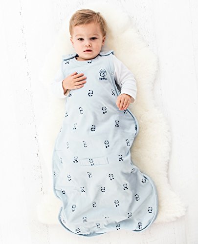 Woolino 4 Season Ultimate Baby Sleep Sack – Merino Wool Baby Sleep Bag, Organic Cotton, Temperature Regulating Wearable Blanket, Adjustable Sleep Sack 2–24 Months, All Season - Panda - color: Panda