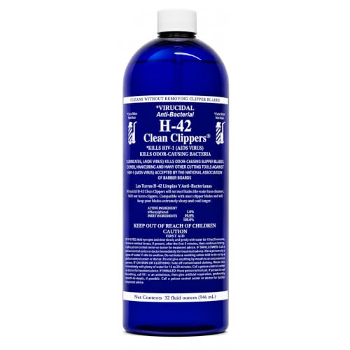 H-42 Professional Clipper Blade Cleaner - Waterless, Cleans & Cools, 32oz Refill Bottle - size: Bottle-32 Fl Oz