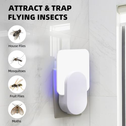 40 Pcs Sticky Refill Glue Cards, Replacement Glue Boards, Compatible with Safer Home SH502, Dynatrap DT3005W-DS3, DT23005-06, Targets Moth, Fly, Mosquito, Gnat and More, Extremely Sticky, Value Pack - color: White
