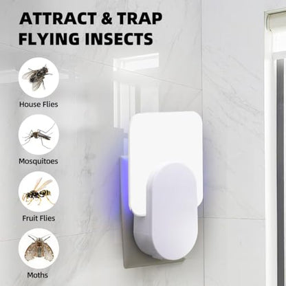 40 Pcs Sticky Refill Glue Cards, Replacement Glue Boards, Compatible with Safer Home SH502, Dynatrap DT3005W-DS3, DT23005-06, Targets Moth, Fly, Mosquito, Gnat and More, Extremely Sticky, Value Pack - color: White