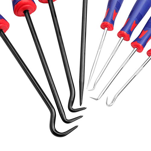 WORKPRO 9PCS Precision Pick & Hook Set with Scraper - size: Small